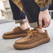 画像4: Men's Soft sole leather lace-up desert boots slip-on　ユニセックス男女兼用 レザーソフトソールレザーレースアップデザートブーツスリッポン　スニーカー (4)