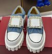 画像8: Rhinestone square buckle thick sole strass canvas sneakersShoes　ラインストーンスクエアバックル厚底ストラスキャンバススニーカーレースアップ レザースニーカー　シューズ　スニーカー (8)