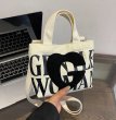 画像3: Apple G Applique Canvas Mini Tote Shoulder Crossbody Bag　アップリGアップリケ付きキャンバスミニトート ショルダークロスボディバッグ　 (3)