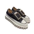 画像15: Rhinestone square buckle thick sole strass canvas sneakersShoes　ラインストーンスクエアバックル厚底ストラスキャンバススニーカーレースアップ レザースニーカー　シューズ　スニーカー (15)