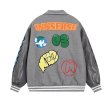 画像3: BLAKAT Hip Hop Original  Embroidered Stadium Jumper baseball uniform jumper jacket blouson ユニセックス 男女兼用 BLAKATヒップホップオリジナルエンブレム刺繍スタジアムジャンパー スタジャン MA-1 ボンバー ジャケット ブルゾン (3)