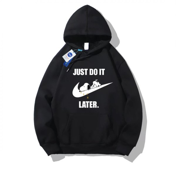 画像1: JUST DO IT LATER x Snoopy Sweat  Hoodie ユニセックス男女兼用 NASA × JUST DO IT LATER × スヌーピー パーカー (1)