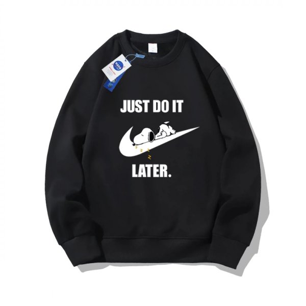 画像1: SALE セール JUST DO IT LATER x Snoopy Sweat ユニセックス男女兼用 NASA × JUST DO IT LATER × スヌーピー トレーナー (1)