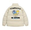 画像2: Simpson family pattern letter present print down jackets down  jacket　ユニセックス 男女兼用シンプソンファミリーパターン プリント レタープリント ダウンコートジャケット ブルゾン　 (2)