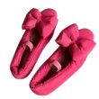 画像1: Bow Quilted padded down Flat ballet pumps shoes  レディース もこもこ リボン ダウン フラット バレエ シューズ パンプス (1)