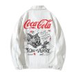 画像2: Tom and jerry denim Graffiti Coca-Cola Paint jacket トムとジェリー トム＆ジェリーペイント プリント  コカ・コーラ デニム Gジャン ジャケット (2)