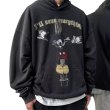 画像2: Unisex Vintage Design Cross Mickey Hoodie 男女兼用 ユニセックス ヴィンテージ 十字架 ミッキー 長袖 パーカー (2)