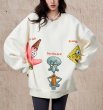 画像5:  Unisex  Spongebob Friends Print Sweatshirtユニセックス 男女兼用 スポンジボブと仲間たちプリント スウェット  長袖 トレーナー (5)