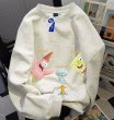 画像3:  Unisex  Spongebob Friends Print Sweatshirtユニセックス 男女兼用 スポンジボブと仲間たちプリント スウェット  長袖 トレーナー (3)