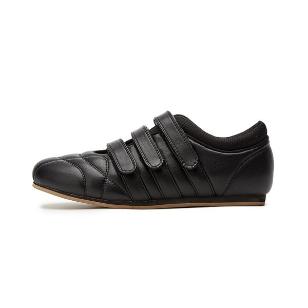 画像1: Quilted Velcro Flat Pumps Sneakers Ballerina Shoes 　キルティングベルクロフラットパンプススニーカーバレリーナシューズ (1)