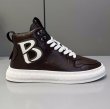 画像2: Unisex High-top leather alphabet logo lace-up sneakers ユニセックス 男女兼用 ハイカットレザーアルファベットロゴレースアップ スニーカー (2)