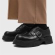 画像4: Mens Thick-soled leather derby shoes slip-ons レザー メンズ 男女兼用 イギリス調 ブリティッシュ 厚底ダービー  シューズスリッポン (4)