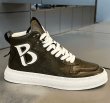 画像6: Unisex High-top leather alphabet logo lace-up sneakers ユニセックス 男女兼用 ハイカットレザーアルファベットロゴレースアップ スニーカー (6)