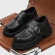 画像7: Mens Thick-soled leather derby shoes slip-ons レザー メンズ 男女兼用 イギリス調 ブリティッシュ 厚底ダービー  シューズスリッポン (7)