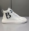 画像5: Unisex High-top leather alphabet logo lace-up sneakers ユニセックス 男女兼用 ハイカットレザーアルファベットロゴレースアップ スニーカー (5)