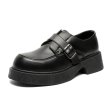 画像1: Mens Thick-soled leather derby shoes slip-ons レザー メンズ 男女兼用 イギリス調 ブリティッシュ 厚底ダービー  シューズスリッポン (1)