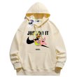 画像2: JUST DO IT Later × Spongebob & Patrick print Sweat Hoodie shirt ユニセックス 男女兼用 スポンジボブ ＆ パトリック ブロークン スウォッシュプリント スウェット パーカー (2)