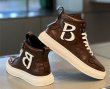 画像10: Unisex High-top leather alphabet logo lace-up sneakers ユニセックス 男女兼用 ハイカットレザーアルファベットロゴレースアップ スニーカー (10)