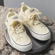 画像4: Unisex Star Emblem Canvas Lace-Up Sneakers　ユニセックス 男女兼用 スター星エンブレム厚底キャンバス レースアップスニーカー (4)