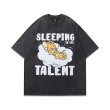 画像1: Vintage TOM & JERRY SLEEPING is my TALENT cartoon anime Tshirts ヴィンテージ加工 オーバーサイズ ユニセックス 男女兼用 トムとジェリー プリント  Tシャツ (1)