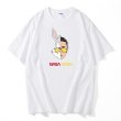 画像2: NASA×Half & Half Men's & Rabbit Round Neck T-shirt ユニセックス男女兼用 NASAナサ×ハーフ＆ハーフメンズ＆ラビットウサギ Tシャツ  (2)