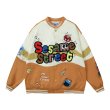 画像3: Sesame Street Emblem Stadium Jumper Jacket blouson ユニセックス 男女兼用セサミーストリートエンブレム刺繍 スタジアムジャンパー スタジャン MA-1 ボンバー ジャケット ブルゾン (3)