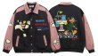 画像1: Looney Tunes Daffy Duck & Sylvester Emblem Stadium Jumper Jacket blouson ユニセックス 男女兼用ルーニー・テューンズ  ダフィーダック&シルベスターエンブレム刺繍 スタジアムジャンパー スタジャン MA-1 ボンバー ジャケット ブルゾン (1)