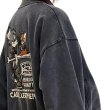 画像4: Unisex Vintage Tom and Jerry CASTLE LEATHERS Sweat Stadium Jacket Front and Back Design  ユニセックス 男女兼用 トムとジェリー ヴィンテージ加工 スウェット スタジャン スタジアムジャンパー ジャケット バック 刺繍 デザイン (4)