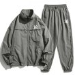 画像1: 24 Unisex ‎New York Yankees Nylon Set up Matching Set Jacket + Pant ユニセックス 男女兼用 ヤンキース マッチングセット ナイロン セットアップ 上下 (1)