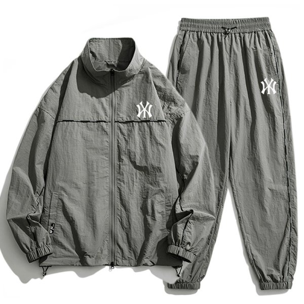 画像1: 24 Unisex ‎New York Yankees Nylon Set up Matching Set Jacket + Pant ユニセックス 男女兼用 ヤンキース マッチングセット ナイロン セットアップ 上下 (1)