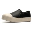 画像1: Unisex Leather high street slip-on sneakers 　ユニセックス 男女兼用レザーハイストリートスリッポン厚底プラットフォーム  スニーカー (1)