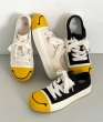 画像3: Unisex Smile face canvas lace-up platform sneakers　ユニセックス 男女兼用スマイルフェイス キャンバスレースアップ厚底プラットフォーム  スニーカー (3)