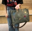 画像7: Graffiti Large Capacity Canvas Tote Shoulder Crossbody Bag　グラフィック落書きペイントキャンバストート ショルダークロスボディバッグ　 (7)