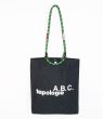 画像2: ABC Alphabet Ro Denim Rope Tote Shoulder Bag　　ユニセックス男女兼用ABCアルファベットロデニム ロープトート ショルダーバッグ　 (2)