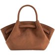 画像5: Belt Buckle Matte Suede Leather Tote Shoulder Bag　ベルトバックルマットスエードレザートート ショルダーバッグ　 (5)