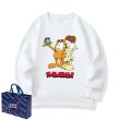 画像2: Garfield & Odie print long sleeve round neck sweatshirt　ユニセックス男女兼用 ガーフィールド＆オーディプリント 長袖ラウンドネックスウェット (2)