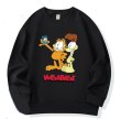 画像1: Garfield & Odie print long sleeve round neck sweatshirt　ユニセックス男女兼用 ガーフィールド＆オーディプリント 長袖ラウンドネックスウェット (1)