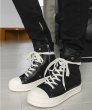 画像4: Unisex leather lace-up high-top sneakers　ユニセックス男女兼用レザーレースアップハイカットスニーカー (4)