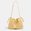 画像2: Soft Leather Drawstring Bucket Tote Shoulder Crossbody Bag　ソフトレザー巾着バケットトートショルダークロスボディバッグバッグ (2)