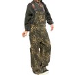 画像4: Leopard print wide leg multi-pocket  Denim Overalls 　ユニセックス男女兼用レオパードヒョウ柄マルチポケットオーバーオール (4)