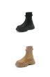 画像3: Side gore platform stretch sock boots leather boots   サイドゴアプラットフォームストレッチソックスブーツレザーブーツ (3)