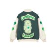 画像4: Care bear embroidery Varsity Stadium jacket  baseball uniform blouson オーバーサイズ ユニセッ クス男女兼用 ケアベア 熊刺繡 スタジャン ジャンパー ジャケット ブルゾン (4)