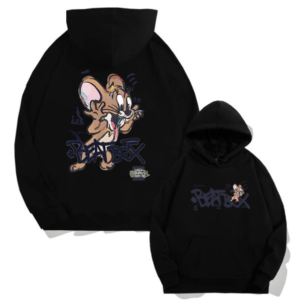 画像1: SALE セールTom and Jerry Jerry print hoodie Sweatshirt  ユニセックス男女兼用 トム＆ジェリ ジェリープリント フーディ スウェット (1)