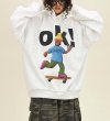 画像6: Skateboard Boy Print Hoodie Sweatshirt  ユニセックス男女兼用 スケートボードボーイプリント フーディ スウェット (6)