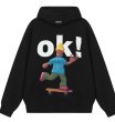 画像1: Skateboard Boy Print Hoodie Sweatshirt  ユニセックス男女兼用 スケートボードボーイプリント フーディ スウェット (1)