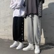 画像3: Star and moon print sweatpants　  男女兼用 ユニセックス スター星＆ムーン月スウェッパンツジョガーパンツ 裾絞りタイプ (3)