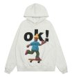 画像3: Skateboard Boy Print Hoodie Sweatshirt  ユニセックス男女兼用 スケートボードボーイプリント フーディ スウェット (3)