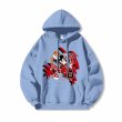 画像8:  Unisex Donald Duck & Mickey Mouse flaming basketball print Hoodie Sweatshirt　 ユニセックス男女兼用プリントドナルドダック＆ミッキーマウス 炎のバスケットボールプリントフーディスウェット (8)