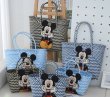 画像3: Mickey Mouse Braided intrecciato mesh Tote Bag basket picnic shopping bag ミッキーマウス ミッキー イントレチャート メッシュ バスケット ピクニック ショッピングバッグ トート 籠 かごバッグ (3)