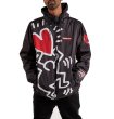 画像1: Unisex Keith Haring hooded quilted windbreaker Jacket  ユニセックス 男女兼用 キース・ヘリングフード付き中綿キルティングウインドブレーカーフーディウインドブレーカージャケット (1)